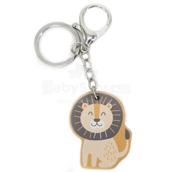 VIGA PolarB Wooden Keychain Lion Keyring