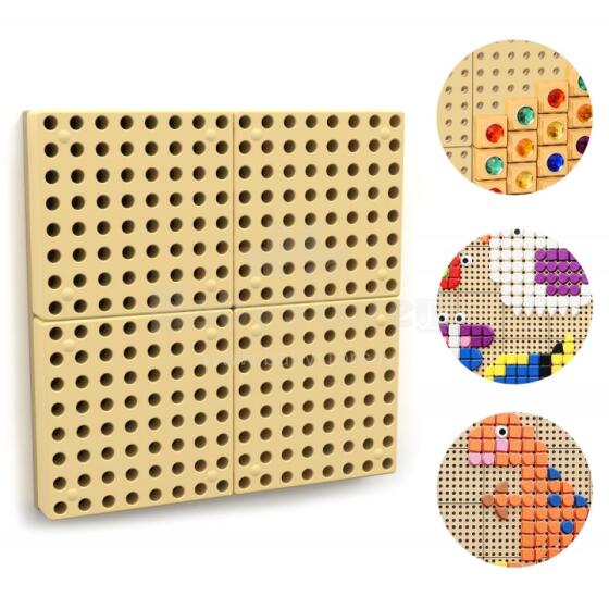 MASTERKIDZ Panel Ścienny Tablica Naukowa Kreatywna STEM + Panel Monatażowy   40 x 40 (cm)