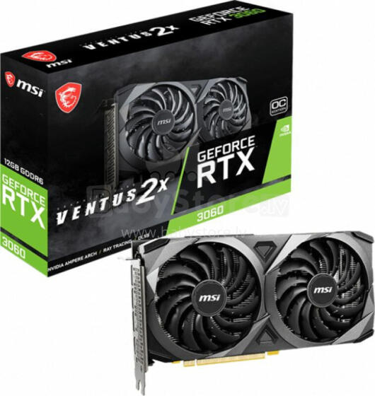 MSI GeForce RTX 3060 Ventus x2 OC 12 GB GDDR6 (RTX 3060 VENTUS 2X 12G OC)