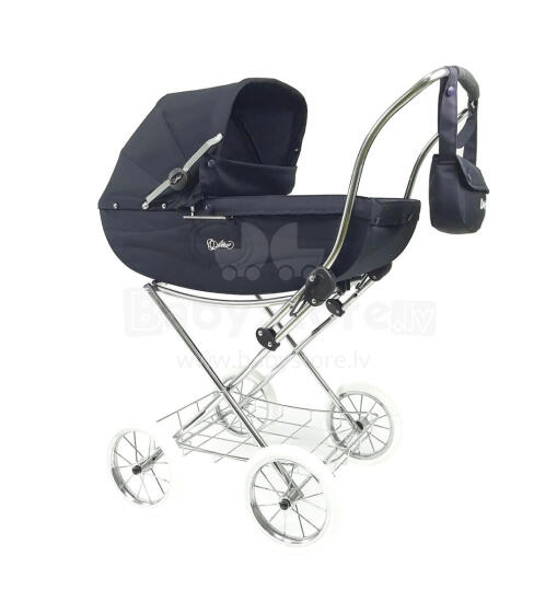 Arrue Princess Jr. Art.250615 Navy Large classic doll stroller with bag