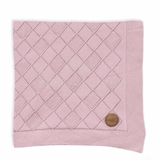 Knitted blanket in gift box 90x90 pink