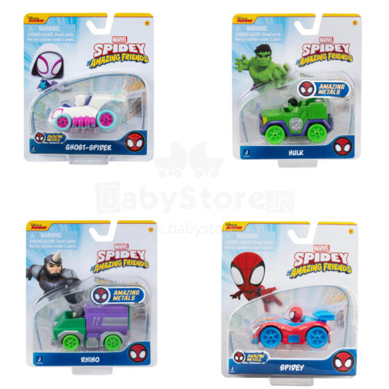 SPIDEY AND HIS AMAZING FRIENDS металлическая машинка, 7,5 см