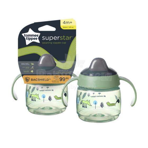 TOMMEE TIPPEE cup WEANING SIPPEE, 4m+, 190ml, green, 44780301
