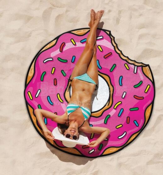 Beach Mat, Donut with Pink Glaze