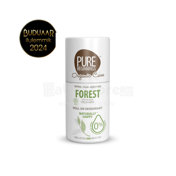 Pure Beginnings Forest Fresh Mint Art.251260 натуральный шариковый дезодорант с освежающим ароматом мяты, 75 мл