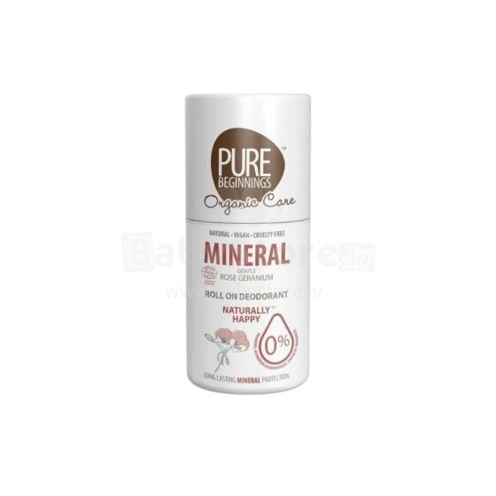 Pure Beginnings Mineral Art.251261  натуральный минеральный дезодорант Роза Герань, 75 мл