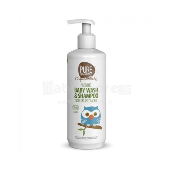 Pure Beginnings Kids Baby Wash Art.251277 увлажняющее, успокаивающее и восстанавливающее средство для мытья тела и волос без мыла с успокаивающим лесным ароматом, 500 мл