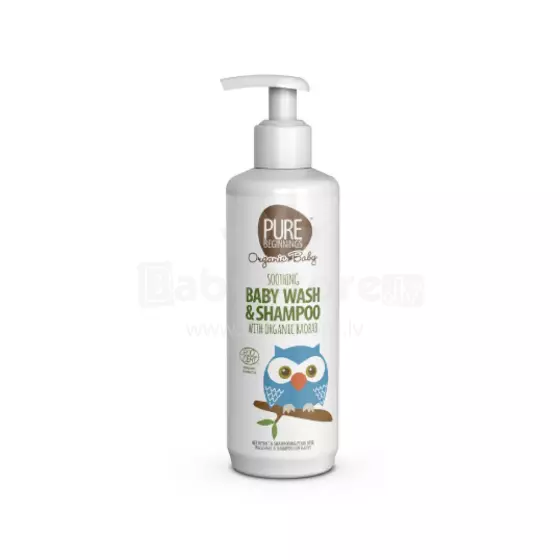 Pure Beginnings Kids Baby Wash Art.251278 увлажняющее, успокаивающее и восстанавливающее средство для мытья тела и волос без мыла с успокаивающим лесным ароматом, 250 мл
