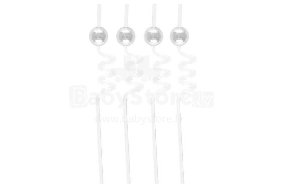 Festi Drinking straw disco ball plastic 4 pcs