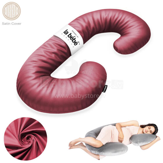 La Bebe™ Maternity Satin Pillow Sì - Duo Art.684575 Satin fabric. Multifunctional maternity pillow with memory foam filling