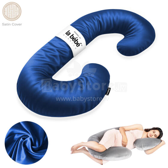 La Bebe™ Maternity Satin Pillow Sì - Duo Art.600575 Satin fabric. Multifunctional maternity pillow with memory foam filling