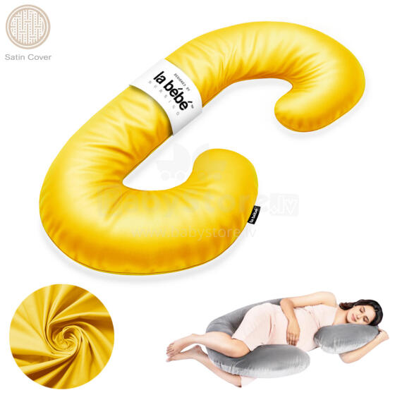 La Bebe™ Maternity Satin Pillow Sì -Duo Art.655576 Сатиновая ткань. Многофункциональная подушка/подкова для беременных с наполнителем memory foam