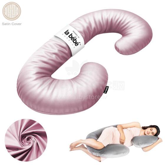 La Bebe™ Maternity Satin Pillow Sì - Duo Art.688516 Satīna audums. Daudzfunkcionāls spilvens/pakavs grūtniecēm, ar memory foam