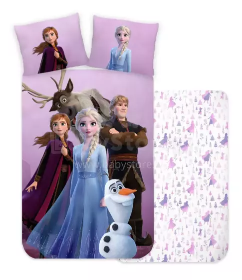 Carbotex  Bedding Frozen 100x140/40x45cm Art.FRO235001-7  Хлопковое постельное белье