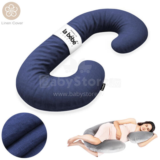 La Bebe™ Maternity Pillow Sì - Duo Art.246544 Linen fabric. Multifunctional maternity pillow with memory foam filling