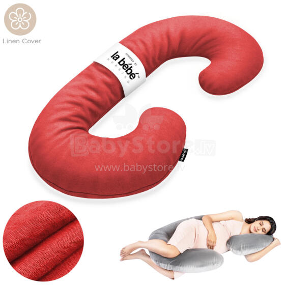 La Bebe™ Maternity Pillow Sì - Duo Art.246549 Linen fabric. Multifunctional maternity pillow with memory foam filling