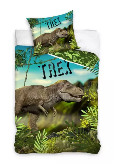 Carbotex Bedding Dinosaur Art.NL201091-13 Хлопковое постельное белье  140x200/60x70см