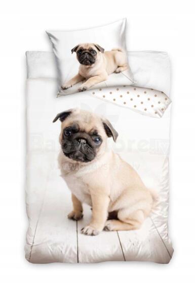 Carbotex Bedding Dog Art.NL211085-13 Хлопковое постельное белье  140x200/60x70см