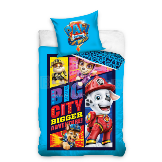 Carbotex Bedding Paw Patrol Art.PAWM211001-13 Kokvilnas gūltas veļas komplekts 140x200/60x70cm