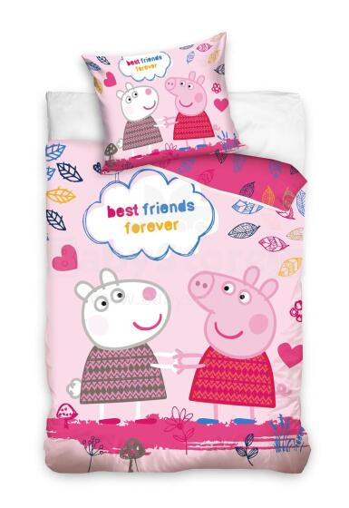 Carbotex Bedding Peppa Pig Art.PP191050-4 Cotton bed linen 140x200/60x70cm