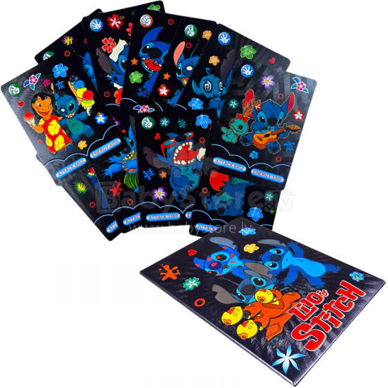 KARTY STITCH CZARNE 10 SZTUK