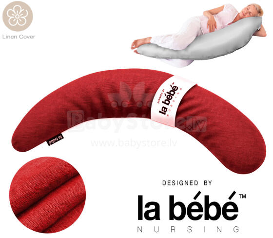 La Bebe™ Maternity Pillow Sì - Duo Art.256543 Linen fabric. Multifunctional maternity pillow for pregnancy and breastfeeding