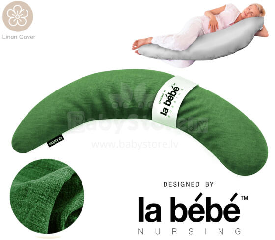 La Bebe™ Maternity Pillow Sì - Duo Art.206543 Linen fabric. Multifunctional maternity pillow for pregnancy and breastfeeding