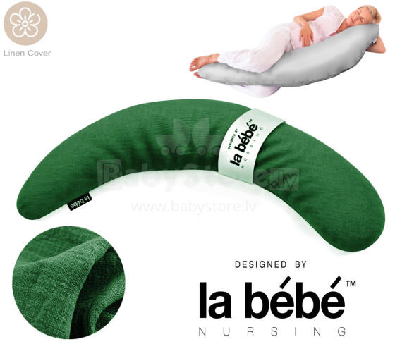 La Bebe™ Moon Maternity Linen Pillow Art.200543 Льняная ткань. Многофункциональная подушка/подкова для беременных и кормящих