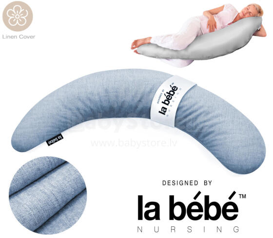 La Bebe™ Maternity Pillow Sì - Duo Art.291145 Linen fabric. Multifunctional maternity pillow for pregnancy and breastfeeding