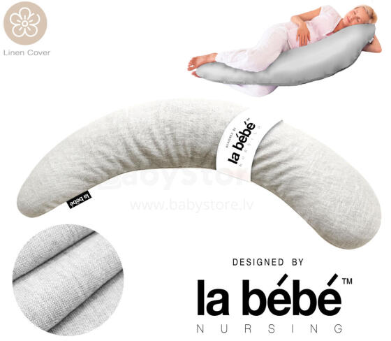 La Bebe™ Maternity Pillow Sì - Duo Art.281145 Linen fabric. Multifunctional maternity pillow for pregnancy and breastfeeding