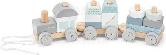Navaris Wooden Train Art.55243.01 Деревянный паровозик с фигурками