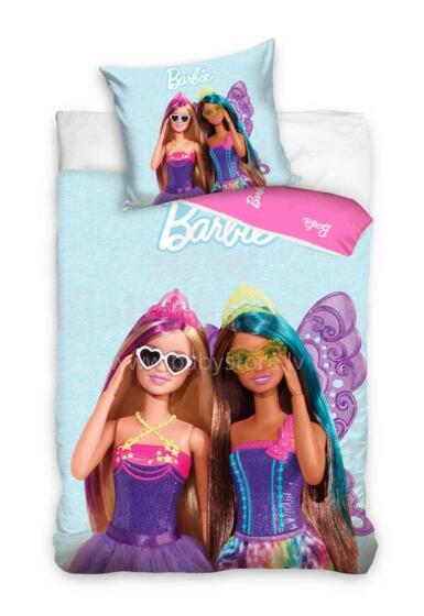 Carbotex Bedding Barbie 135x200/80x80cm Art.BARB221030-4 Kokvilnas gūltas veļas komplekts