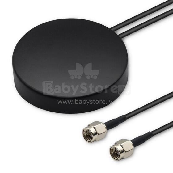 Antena GPS+4G, GLONASS dookólna | 28dBi | 50W | 2 x SMA męski |  Zewnętrzna 