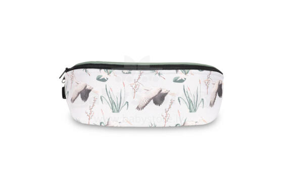 WAIST BAG OLIVE CRANES