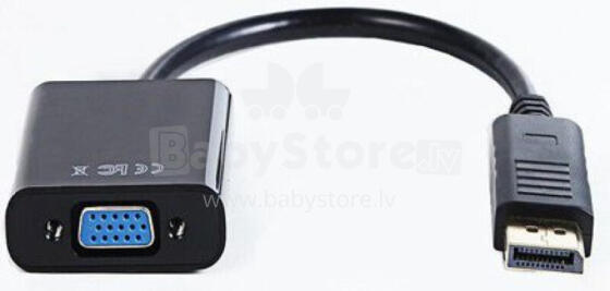 Adapter AV Gembird DisplayPort - D-Sub (VGA) 0.15m czarny (A-DPM-VGAF-02)