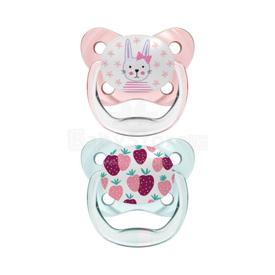 Силиконовая соска DR.BROWN'S PreVent BUTTERFLY, для детей от 0 до 6 месяцев, 2 шт, розовая