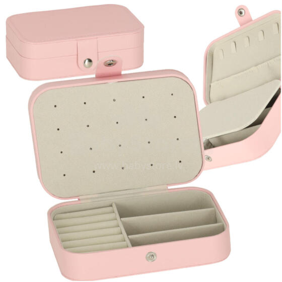 Ikonka Art.KX3100_1 Dārglietu kastes organizators rozā krāsā