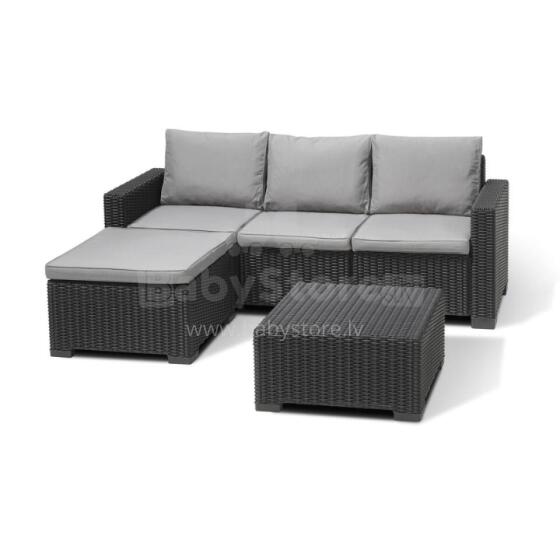 Garden corner sofa and table California Chaise Lounge gray