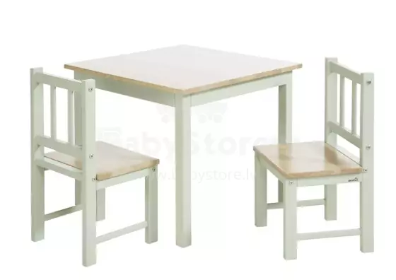 Geuther Activity Seating Set Art.2413SET_GRNA Bērnu koka komplekts galds un krēsli