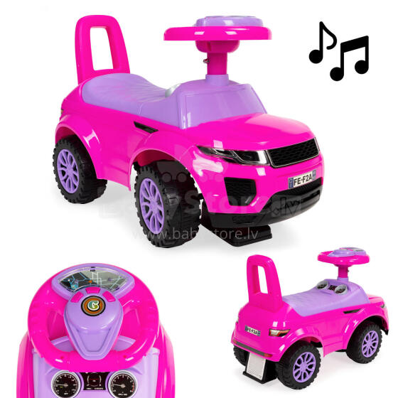 Ride-on for children, toy car with sounds 12m+, pink