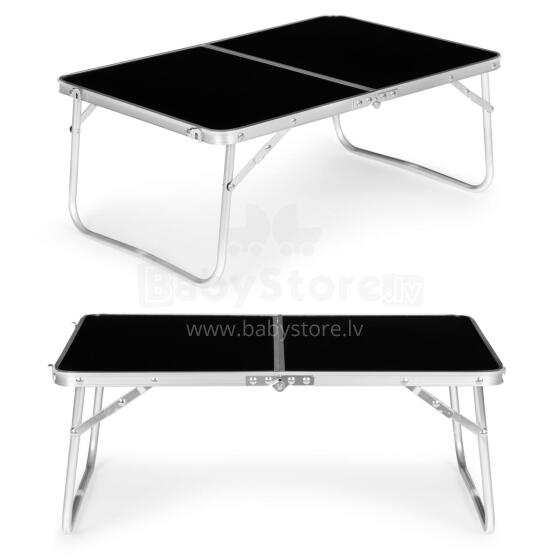 Small Camping Picnic Table Folding 60x40 cm Black MultiGarden