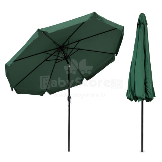 Garden umbrella large 3m diagonal broken with a crank green