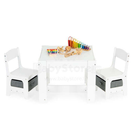 Детский набор, деревянный стол и стулья, ECOTOYS