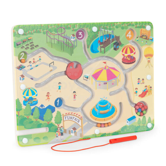 Magnetic maze game for kids