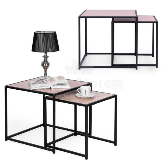 2 kafijas galdu komplekts, Loft dizains