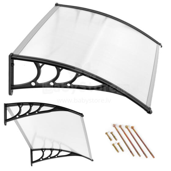 Door Canopy 100x80 cm Polycarbonate Roof Cover