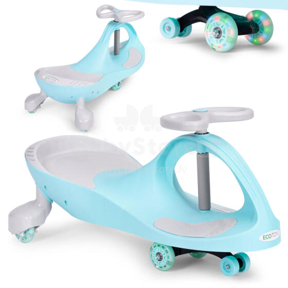 Wiggle auto braucamā rotaļlieta LED riteņi zila ECOTOYS