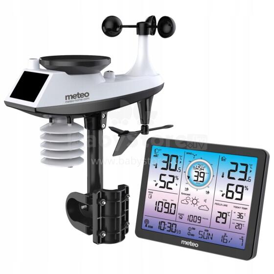 Weather station + wind and precipitation gauge