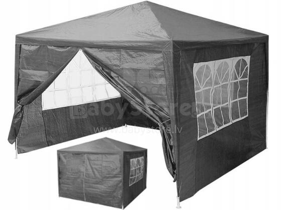 Dārza komerciālais paviljons, 3x3 m, 4 sienas, pelēks, MultiGarden
