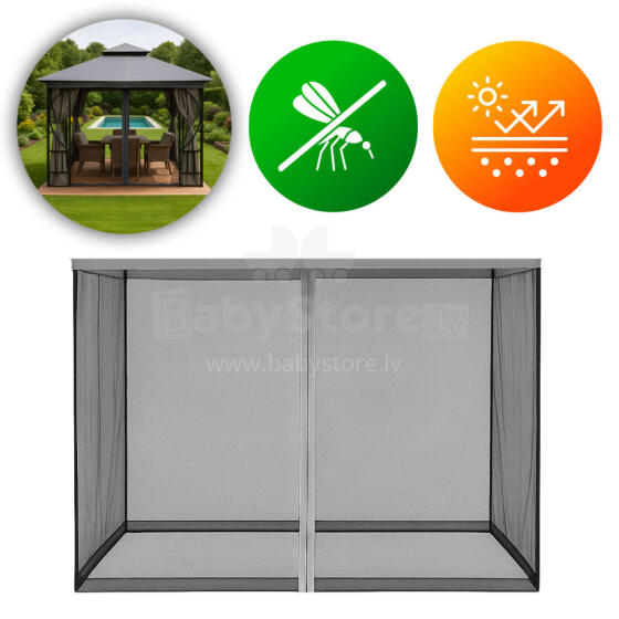 Mosquito Net for Garden Pavilion 3x3 m with Zipper Closures MultiGarden